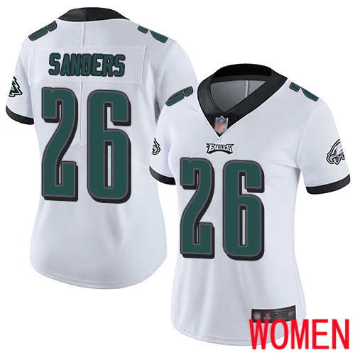 Women Philadelphia Eagles #26 Miles Sanders White Vapor Untouchable NFL Jersey Limited Player Football->youth nfl jersey->Youth Jersey